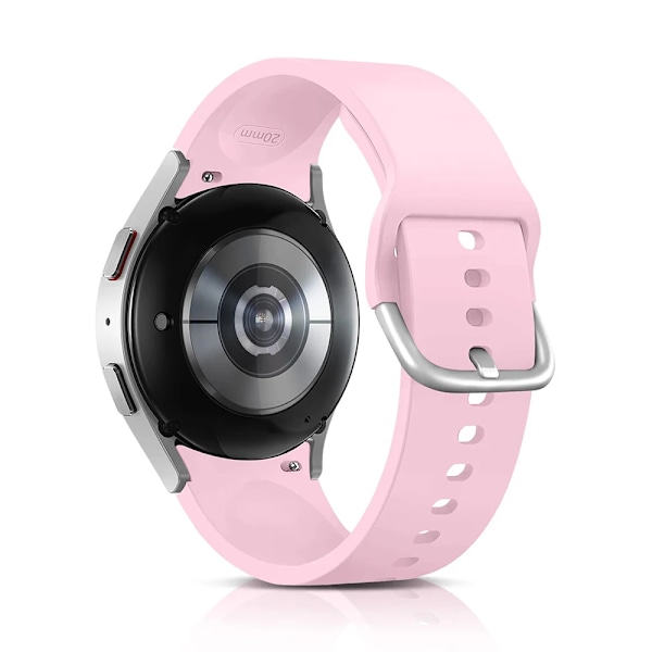 Silikonarmband för Samsung Galaxy Watch 7 6 5 4 44mm 40mm pro 45mm Sport 20mm Klockarmband Armband Galaxy Watch6 Classic 43mm 47mm pink sand 6 classic 43mm 47mm