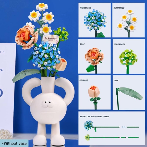 Odödlig blomma minifigur Alla hjärtans dag leksak byggstenar modell leksaker b