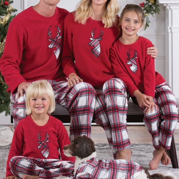 Jul Familjesemester Pyjamas Matchande Set Print Jul Topp nattkläder dad m