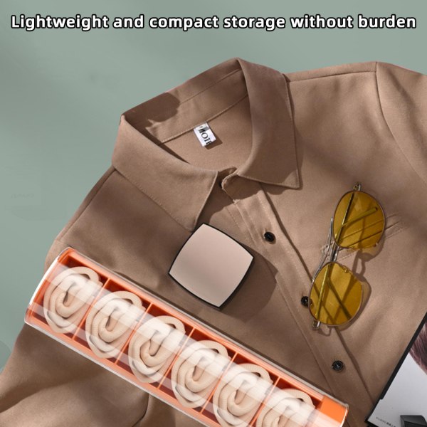 Bärbar förvaringslåda för underkläder Strumpor Trosor Förvaringsorganisator 6 celler Slips Push-Pull Divider för slipsar yellow