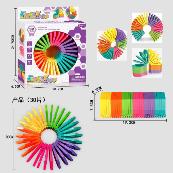 Rainbow Circle Roliga dekompressionsleksaker Antistress Magic Rainbow Circle-spel för barn Tidig utveckling Pedagogisk leksak a