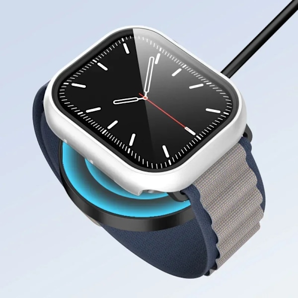 Härdat Glas+Skal För Apple Watch 10 42mm 46mm Matt Hård PC Bumper Skärmskydd Fodral iWatch serie 10 42/46 Tillbehör Yellow Series 10 42MM