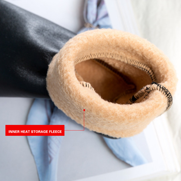 Plyschfodrade PU-toppstrumpor för hem stänksäker mjuk vintervarm fot leather 35-40