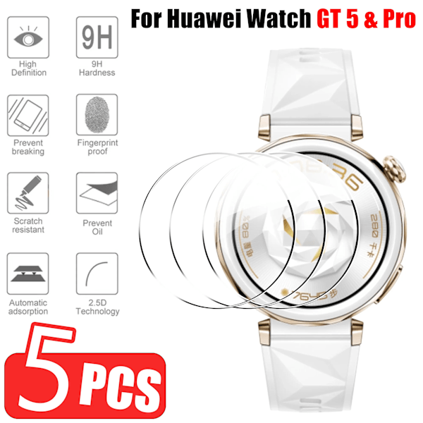 5 ST Repskyddande Skyddsfilm För GT 5 & Pro Tillbehör Skärmskydd För Huawei Watch GT5 & Pro 46mm 42mm 41mm For GT 5 Pro 42mm