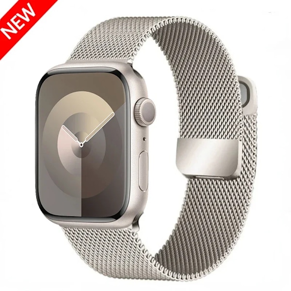 Milanese Armband för Apple Watch 10 46mm 42mm Band Magnetiskt Armband för iWatch Ultra 49mm 9 8 7 6 5 SE 45mm 41mm 44mm 40mm Armband Retro gold Series 10 46mm