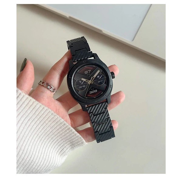 20 22mm Kolfiberarmband För Samsung Galaxy 4 5/Classic 46mm/Active 2 40mm/44mm Gear S3 Armband Huawei Watch GT/2e/3/Pro Band 10 Sky blue Galaxy watch 5-pro