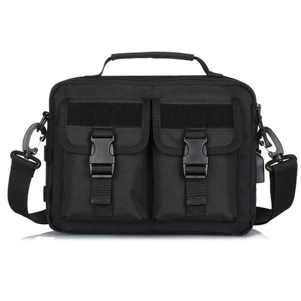 Multifunction Tactical Messenger Bag Lätt, slitstark handväska med stor kapacitet black