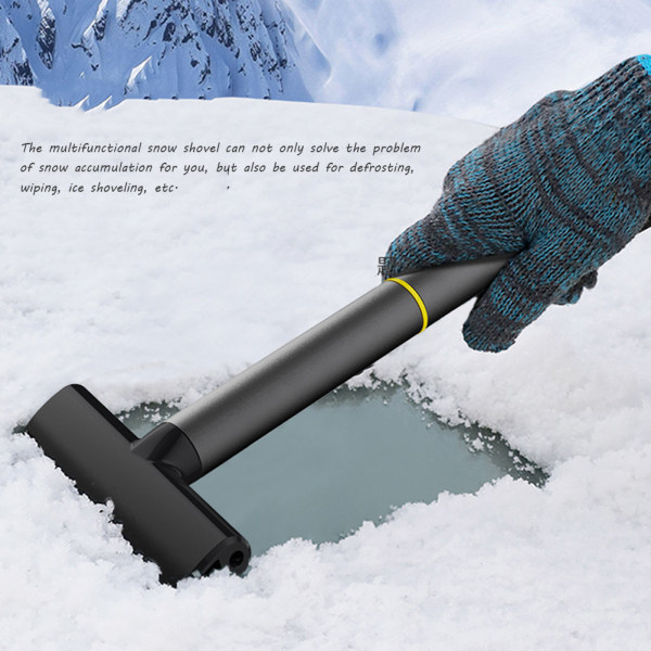 Car Remove Ice Snow Wiper Löstagbart snöröjningsverktyg för vinterbilstädning gray snow shovel