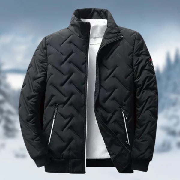 Vinter varm quiltad jacka Lättvikts dunjacka Herr Varm kappa med ståupp gray flat collar 3xl