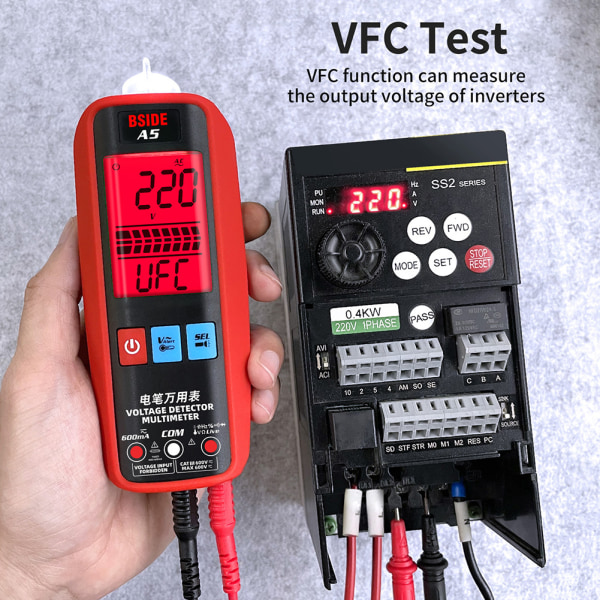 A5 Smart Digital Multimeter Helautomatisk Anti-Burn Voltmeter Professionell elektrisk testare a5