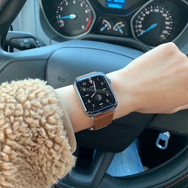 Skal för Apple Watch Ultra 9 8 7 6 SE 5 4 Skärmskydd för iWatch Series 38mm 40mm 41mm 42mm 44mm 45mm 49mm Mjukt Genomskinligt Fodral Rose Pink Series 123 38mm