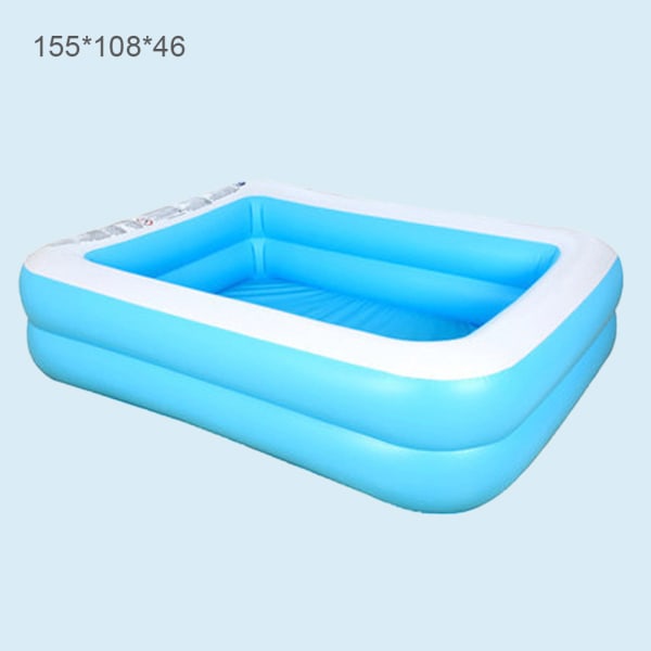 Baby Kid uppblåsbar pool plaskdamm stor storlek förtjockad kvadratisk pool 110x88x33