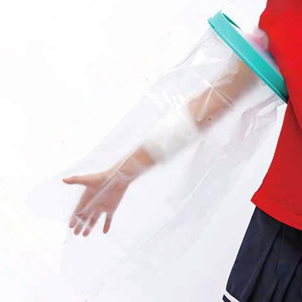 Vattentätt cover för dusch efter operationen skållningssår Duschskyddshylsa childrens long arm