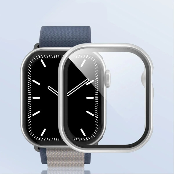 Härdat Glas+Skal För Apple Watch 10 42mm 46mm Matt Hård PC Bumper Skärmskydd Fodral iWatch serie 10 42/46 Tillbehör Lilac Series 10 42MM