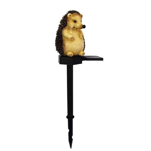 Solar Garden Light Resin Simulering Hedgehog Stake Utomhus Vattentät LED-lampa stand