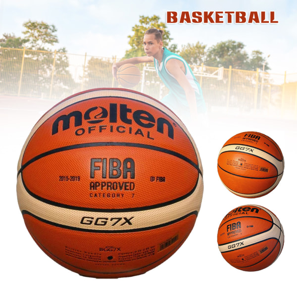 Basketboll officiell storlek 7 PU-läder utomhus inomhus matchträning default