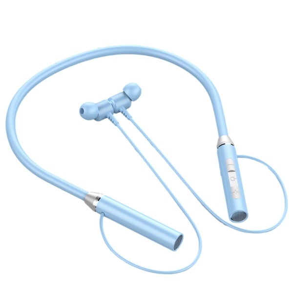 Halsmonterade Bluetooths Headset | Trådlös sporthörlur Halsmonterad | Stort batteri Binaural magnetsug, trådlös hals blue