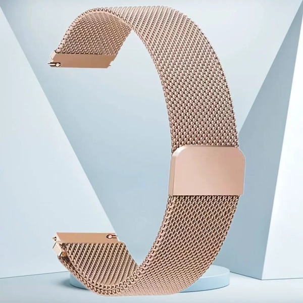 20mm 22mm Magnetisk Loop Rem För Samsung Galaxy Watch 3 4 5 40 44mm Armband Active 1/2 42/46mm Gear S3 för Bip GTR För Huawei gt 2 Rose Gold 22mm