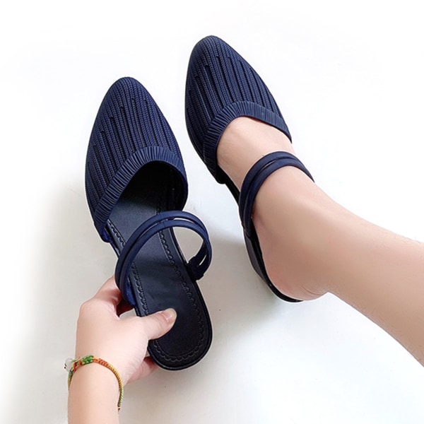 Kvinnors högklackade sandaler Tofflor Ren färg kvinnors sandaler för att gå ut khaki 38