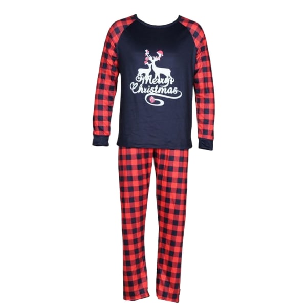 Jul familjesemester Pyjamas Matchande set Rutiga jultoppar nattkläder child 6-7t