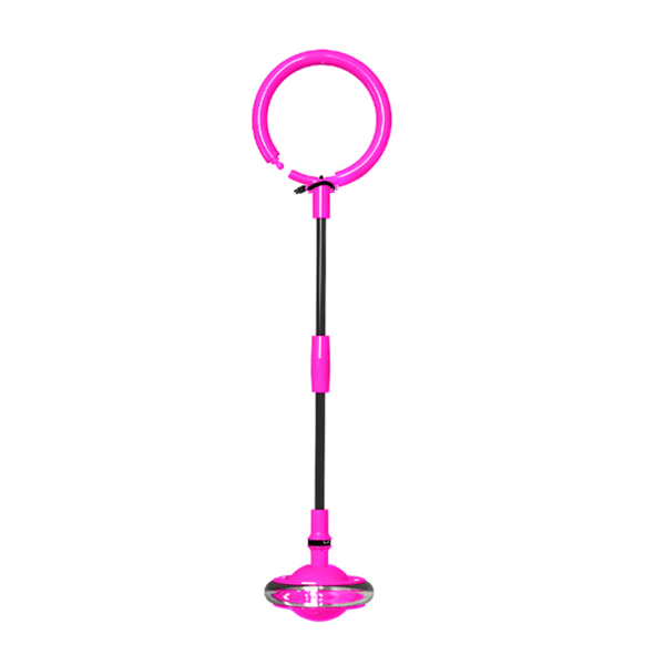 LED-leksak blinkande hoppring Färgglad ankel Skip Circle Vikbar gungboll för barn pink