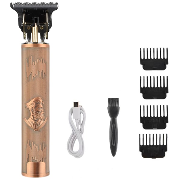 T9 Hårklippare Elektrisk hårtrimmer Plastklippningssax för män copper devils barber