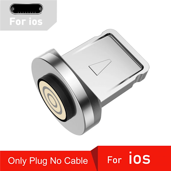 USLION 540 Roterande Magnetisk Kabel 5A Magnetisk Snabbladdning Micro USB Type C Kabel För iPhone 14 Xiaomi Data USB Sladd Trådkabel Only iOS Plug 1m