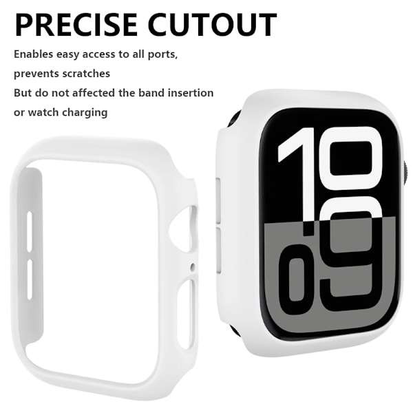 Apple Watch 10 Series 42/46mm PC Matt Kantsskydd Stötfångare Lämplig för iWatch Series 10 42/46mm Ihåligt Skal Green For Series 10 46mm