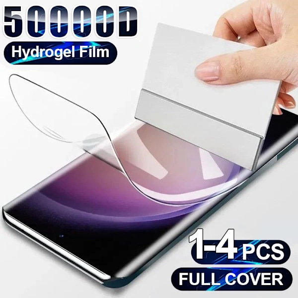 1-4 st Hydrogel Film för Samsung Galaxy S24 S23 S22 S21 S20 Ultra S10 S9 Plus A12 A34 A54 A53 A52 A33 A32 A71 Skärmskydd A33 1 Pieces