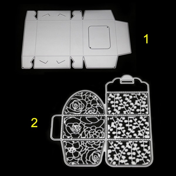 3D ihålig godislåda Skärformar Scrapbook Paper Craft Relief Form 1