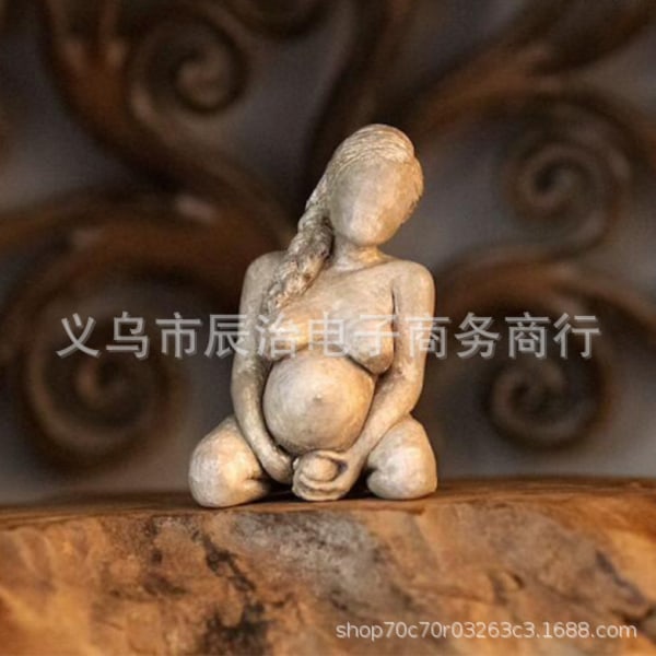 Gränsöverskridande mor Barnfödande Kvinnor Staty födande Kvinna Skulptur Hartshantverk Prydnadsföremål birth