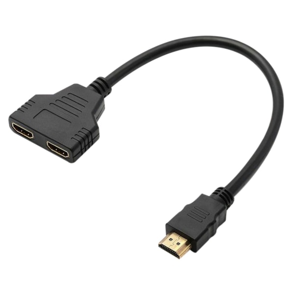 4K kabeldelaradapter 2.0 omvandlare 1 in 2 ut 1 hane till 2 hona UHD för TV HDMI default