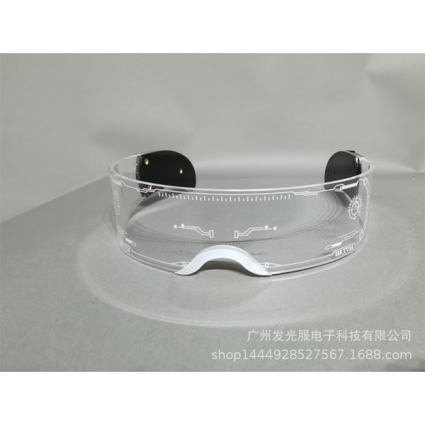 halvmask glasögon i oversize ram white unilateral control