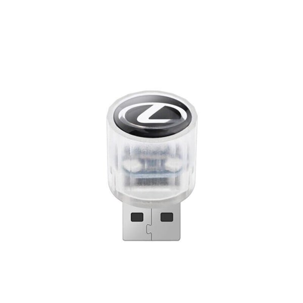 Bil USB LED-lampa med logotyp Enkel installation Bildörrlampa Idealisk för inredning av bilar lexus