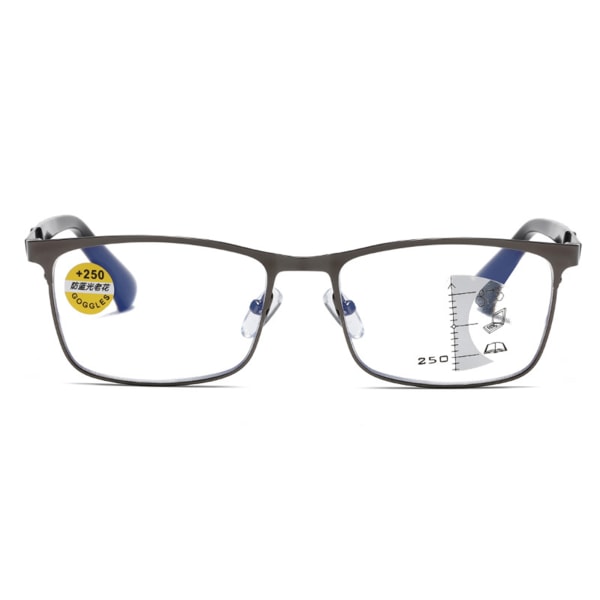 Klassisk stil läsglasögon Ultralätt antistrålning autofokusglasögon för män och kvinnor läsare gun color box glasses power 150