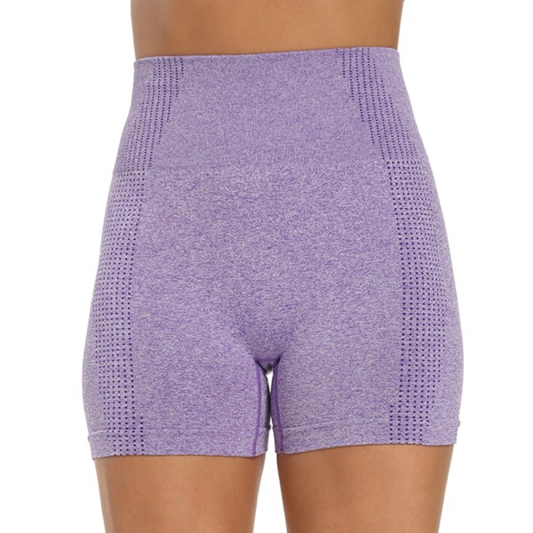 Yoga Short Pants Bekväma mode Athletic Shorts High Waist Yoga Byxa purple l