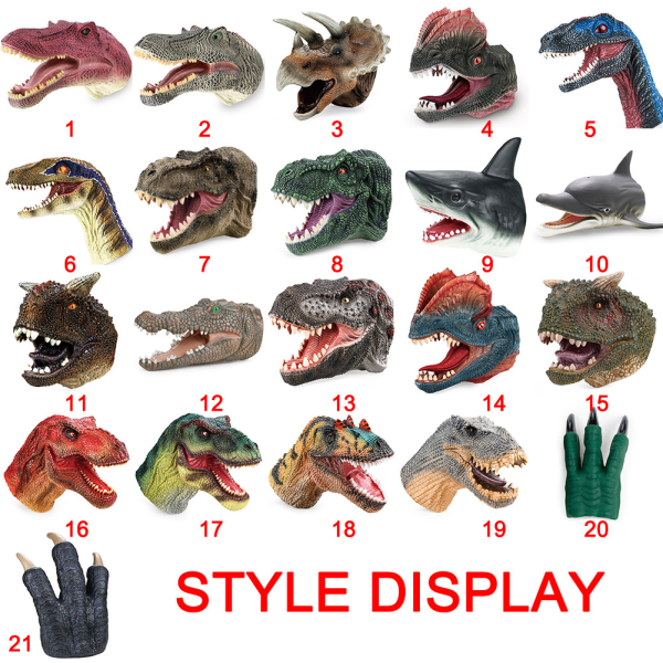 Tyrannosaurus Rex Dinosaur Shark Head Handskar Paw Glove Leksak Halloween/julklapp 7