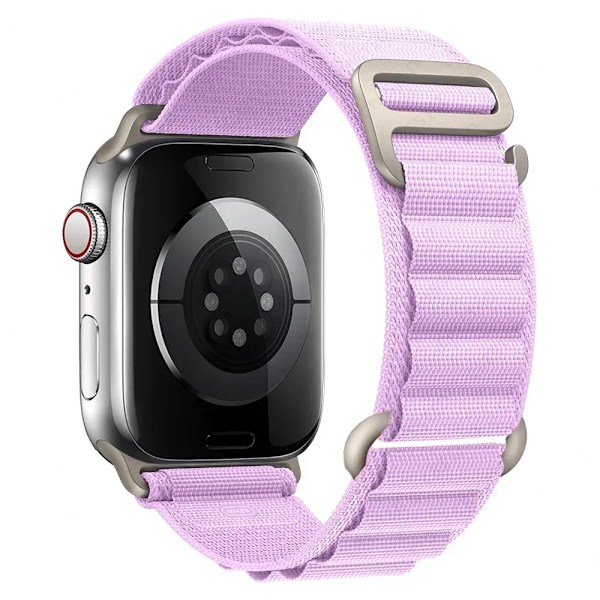 Alpine Armband för Apple Watch Armband 44mm 40mm 49mm 45mm 41mm 38mm 42mm Nylonarmband Iwatch Ultra 2 Series 9 3 4 5 6 7 8 SE Armband Lavender 42mm 44mm 45mm 49mm