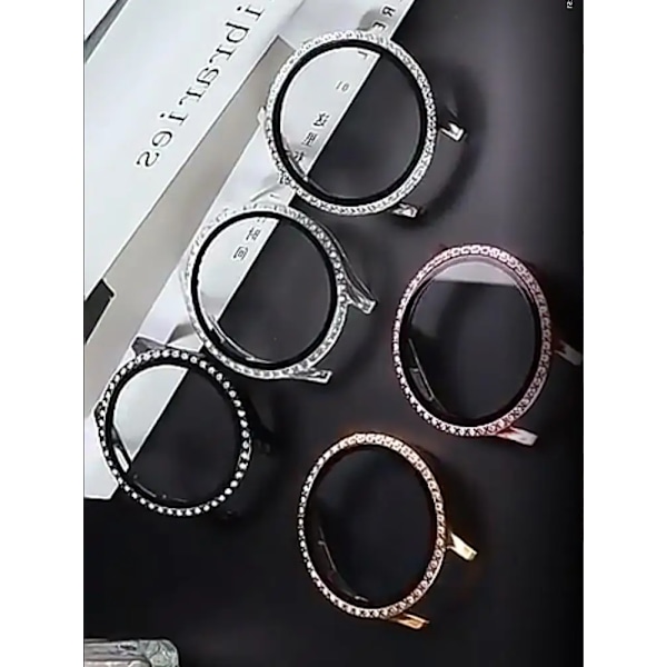 Glas+Fodral för Samsung Galaxy Watch 4 44mm 40mm Tillbehör Bling Diamant PC stötfångare Skal +Skärmskydd Galaxy Watch 4 skydd black Galaxy watch 4 40mm