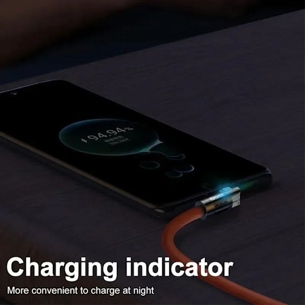180° Roterbar Flätad Micro USB-datakabel i Zinklegering för Mobiltelefoner 120W 5A Snabbladdningskabel för Android iPhone Samsung Black 1.5m