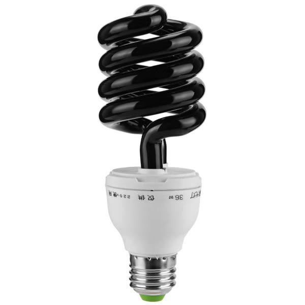 Ledljus 220V 36W 40W E27 Ultraviolett UV Spiral Energisparande BlackLight-lampa 36w