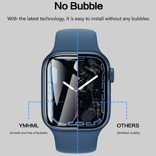 Skyddsfilm för Apple Watch 44mm 45mm 40mm 41mm 49mm 42 38mm Böjda Skärmskydd iwatch series 8 7 SE 9 Ultra 10 42/46MM Series 123 38MM 4PCS
