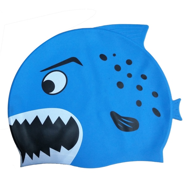 Cap Tecknad fiskformad vattentät cap för barn blue dot fish