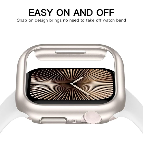 Skal för Apple Watch 45mm 41mm 40mm 44mm 42mm 46mm Skyddande Hölje Matt Hård PC Stötfångarram Utan Glas iWatch 10 SE 9 8 7 6 5 4 transparent Series 7 8 9 41MM