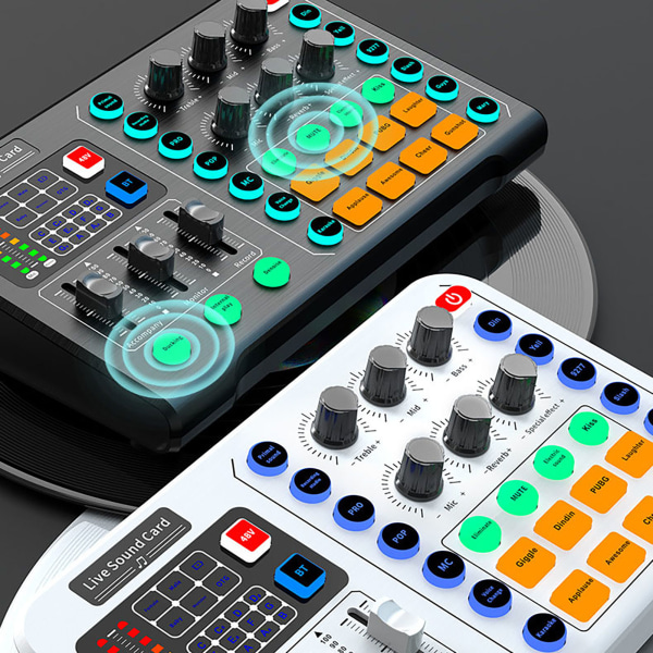 DJ Mixer Ljud Mixer Board Kondensator Mic OTG Lossless Transmission för Hemdator Inspelning Special default