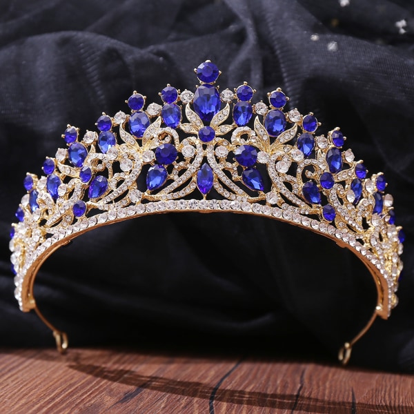 Dam Rhinestones Tiara Unik Design Elegant håraccessoarer för tjejer Dating Stage Show gold silver and white diamonds