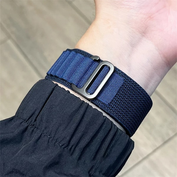 Alpine Loop för Apple Watch armband Ultra 2 49mm Series 10 46mm 42mm 40-44mm 45mm 41mm G-krok sportarmband iWatch 10 9 8 7 6 SE 5 4 White red 10 38mm-40mm-41mm