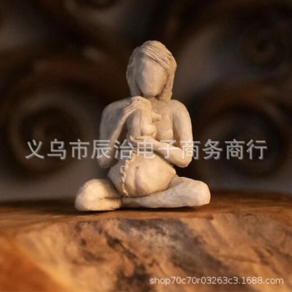 Gränsöverskridande mor Barnfödande Kvinnor Staty födande Kvinna Skulptur Hartshantverk Prydnadsföremål pregnancy
