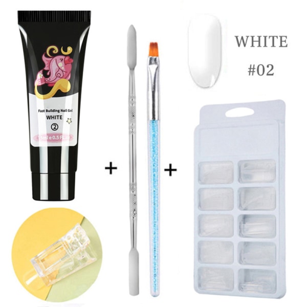 Quick Building UV Nail Gel Kit Polish Nail Art Extension Akryl Kit Snabbtorkande tillbehör 8