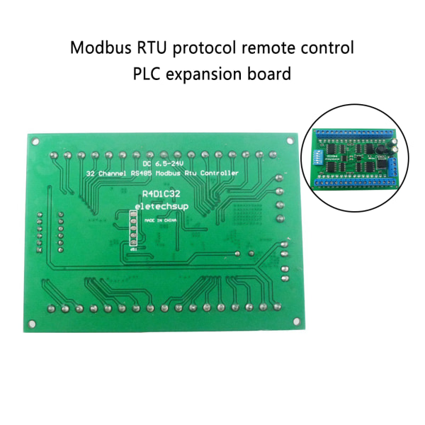 DC 12V 24V 32-kanalers DIN Rail Box RTU Transistor Controller 300MA Solid State Relay Output din rail box